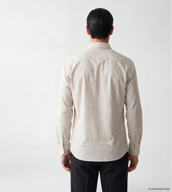 LC Waikiki  Formal Shirts - Beige Long Sleeves