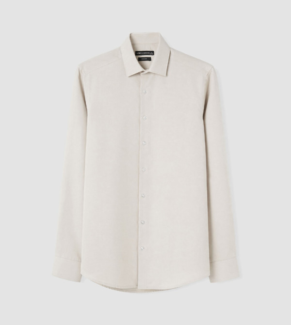 LC Waikiki  Formal Shirts - Beige Long Sleeves