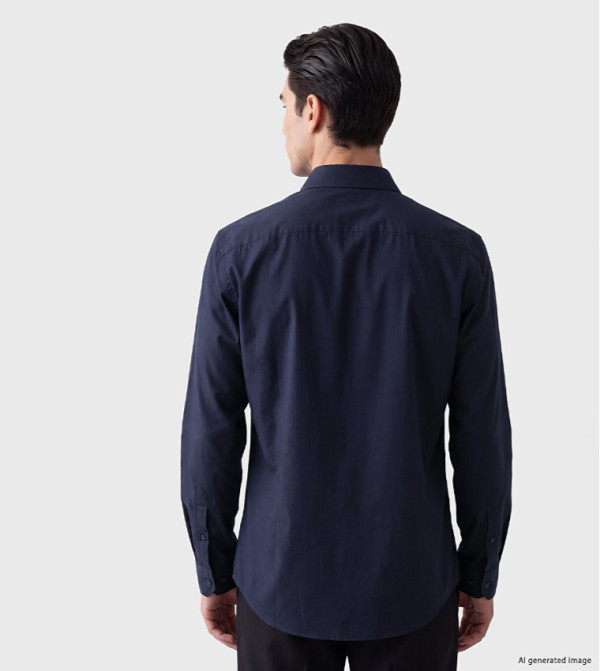 LC Waikiki  Formal Shirts - Navy Long Sleeves