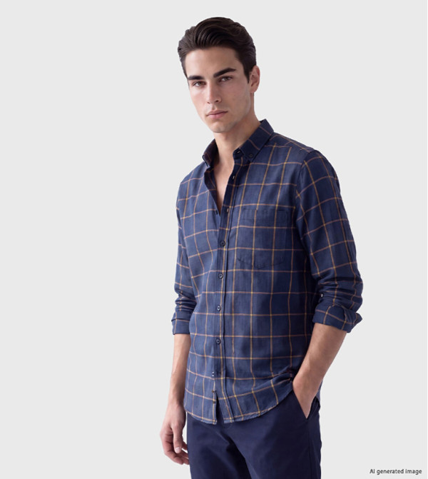 LC Waikiki  heritage-tartan - Navy Long Sleeves