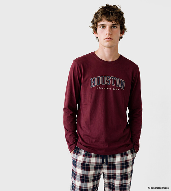 LC Waikiki  Sleepwear - Burgundy Pyjama Set