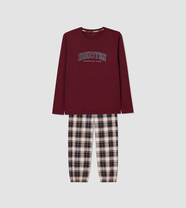 LC Waikiki  Sleepwear - Burgundy Pyjama Set
