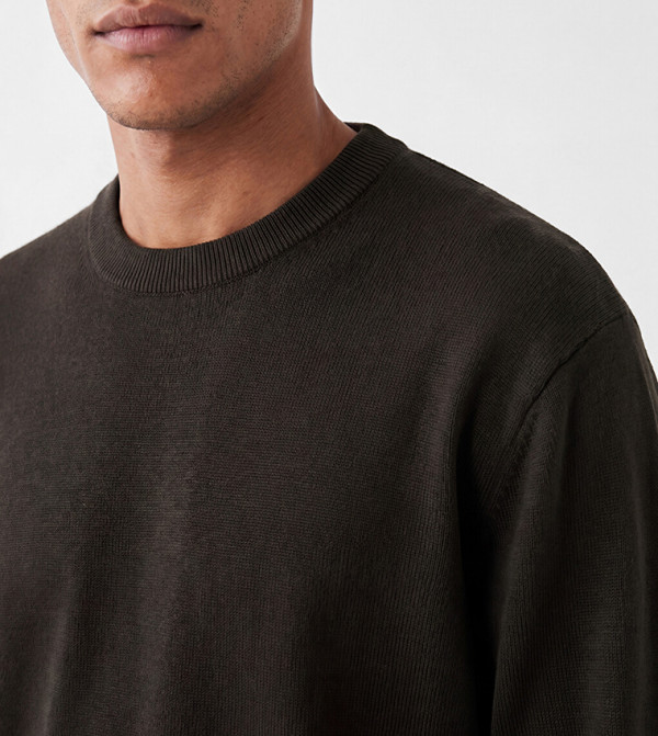 اٍل سي واي كيكي  سترات بياقة دائرية - بني  Round Neck Sweaters