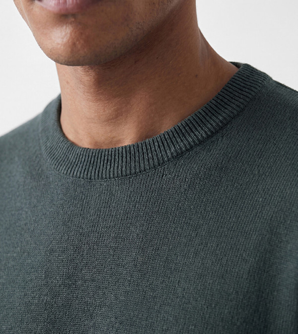 اٍل سي واي كيكي  سترات بياقة دائرية - أزرق مخضر  Round Neck Sweaters