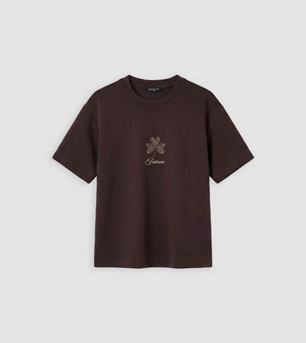 اٍل سي واي كيكي  تيشيرتات كاجوال - بني  Short Sleeve T-Shirts