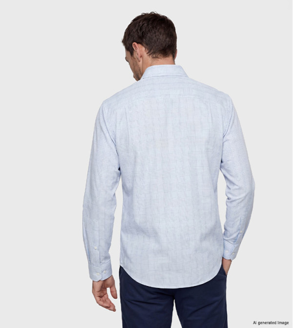 اٍل سي واي كيكي heritage-tartan - أزرق فاتح Long Sleeves