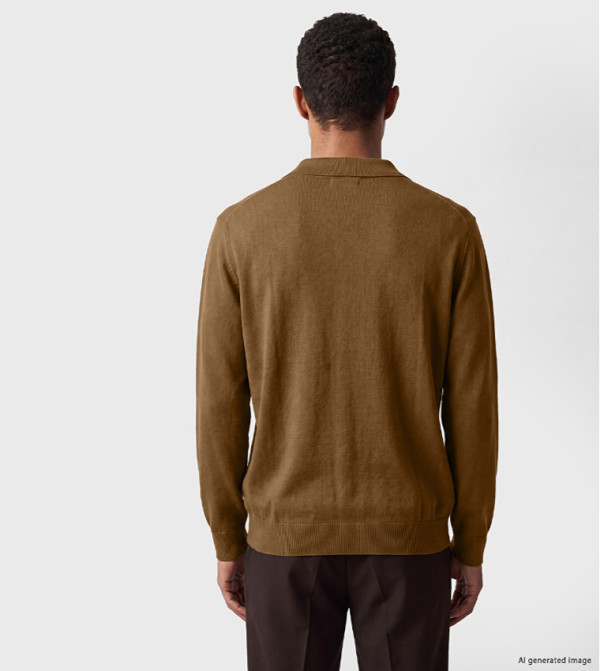 اٍل سي واي كيكي  سترات بياقة دائرية - بني  Round Neck Sweaters