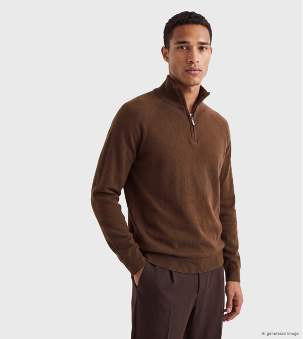 اٍل سي واي كيكي  سترات و كارديغانات  - بني  Turtle neck Sweaters