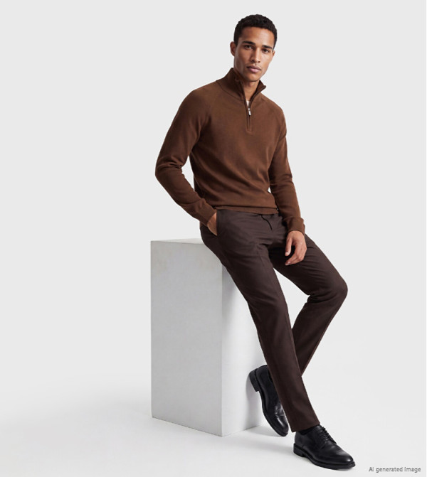 اٍل سي واي كيكي  سترات و كارديغانات  - بني  Turtle neck Sweaters