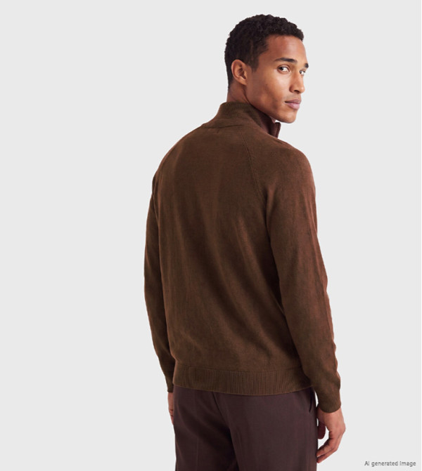 اٍل سي واي كيكي  سترات و كارديغانات  - بني  Turtle neck Sweaters
