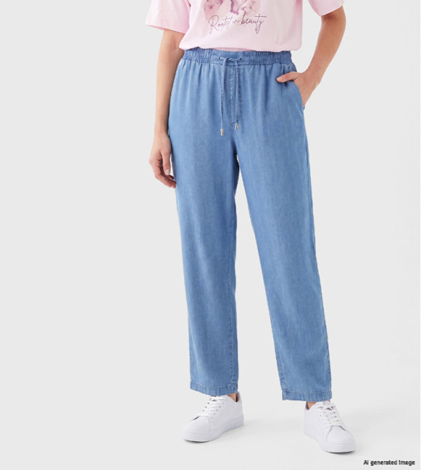 اٍل سي واي كيكي  جينز مستقيم - أزرق Straight Jeans