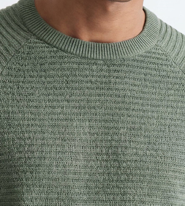 اٍل سي واي كيكي  كنزة - أخضر Round Neck Sweaters