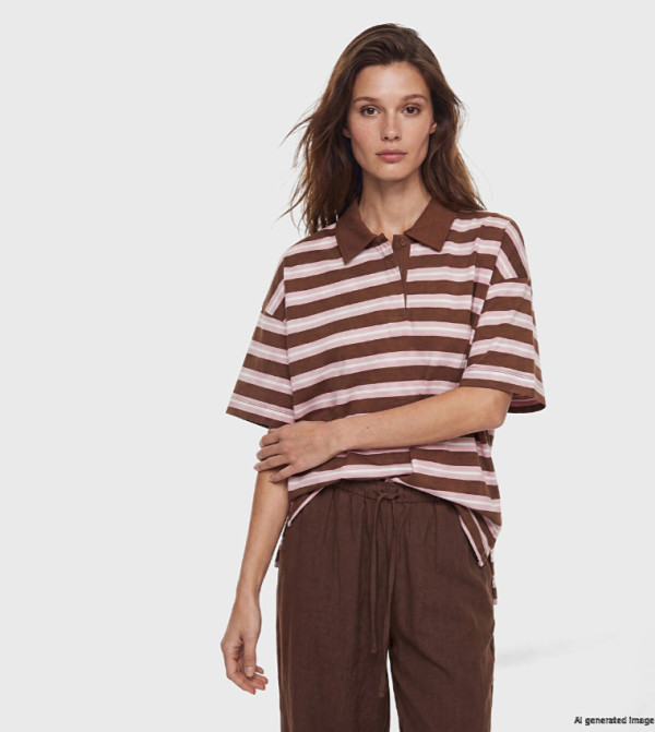 LC Waikiki  Polo T-Shirts - Brown Polo T-shirts