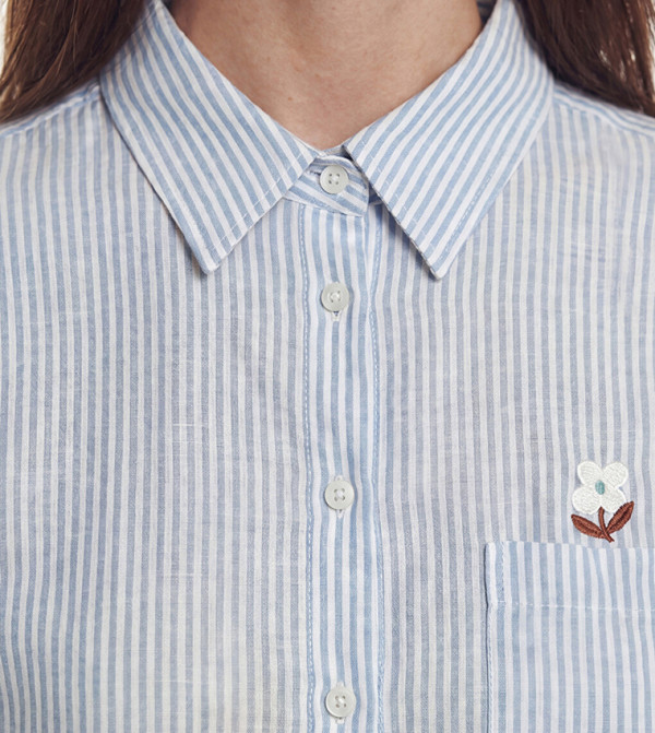LC Waikiki  the-high-neck-shift - Blue Tunics