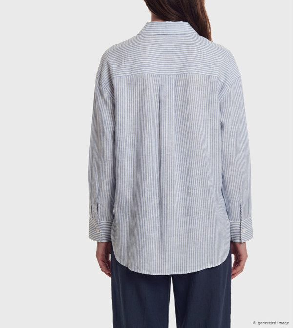 LC Waikiki  the-high-neck-shift - Blue Tunics