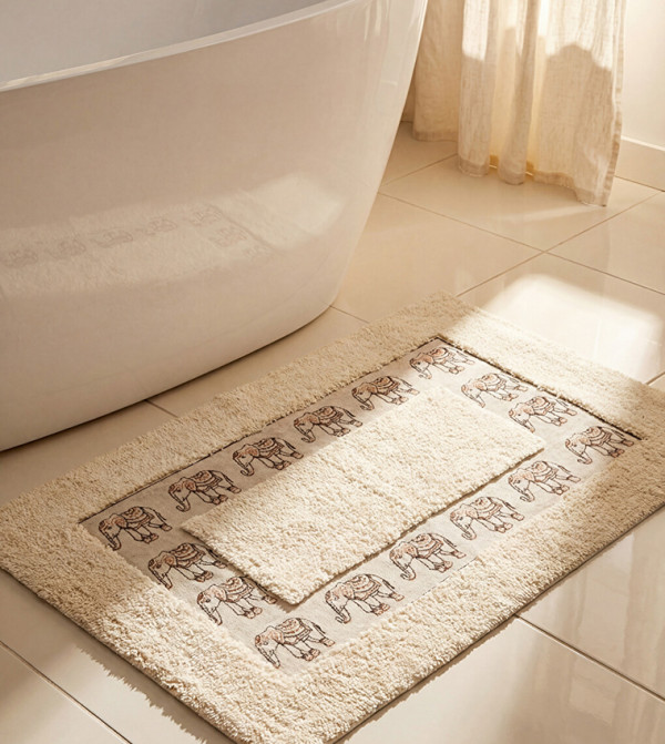 LC Waikiki  Bathmats & Curtains - Cream Bathmats & Curtains