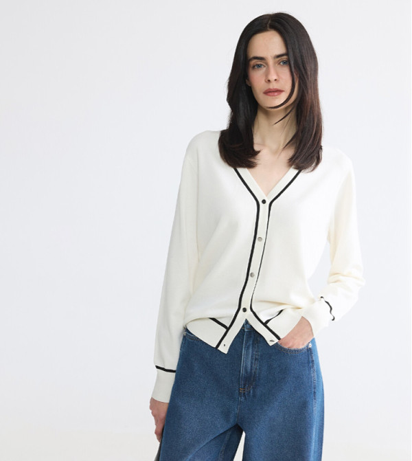 LC Waikiki  Cardigans - White Cardigans