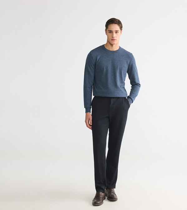 اٍل سي واي كيكي  سترات بياقة دائرية - نيلي  Round Neck Sweaters