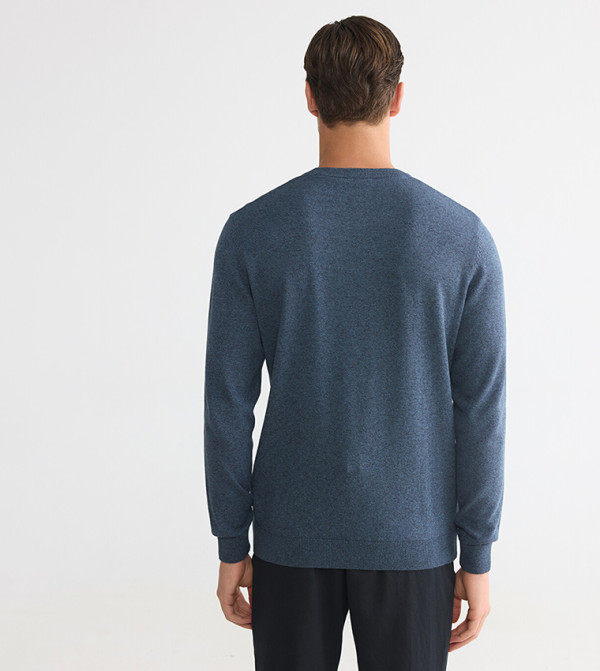 اٍل سي واي كيكي  سترات بياقة دائرية - نيلي  Round Neck Sweaters