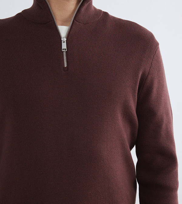 LC Waikiki Turtle Neck Sweaters - Brown Turtle neck Sweaters