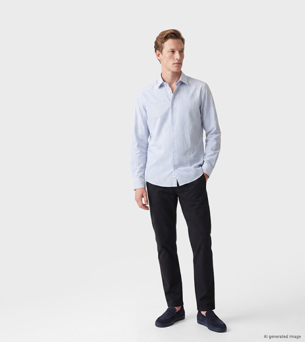 LC Waikiki  Formal Shirts - Blue Long Sleeves