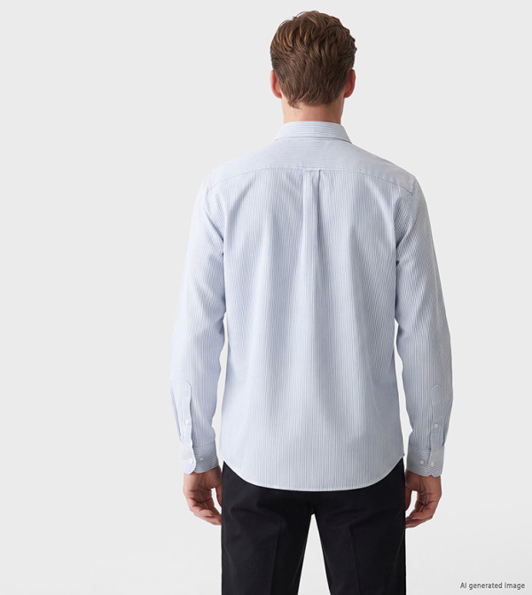 LC Waikiki  Formal Shirts - Blue Long Sleeves