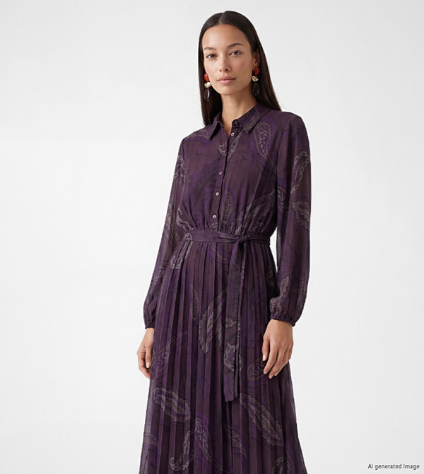 LC Waikiki  Casual Dresses - Purple Shirt & T-Shirt Dresses