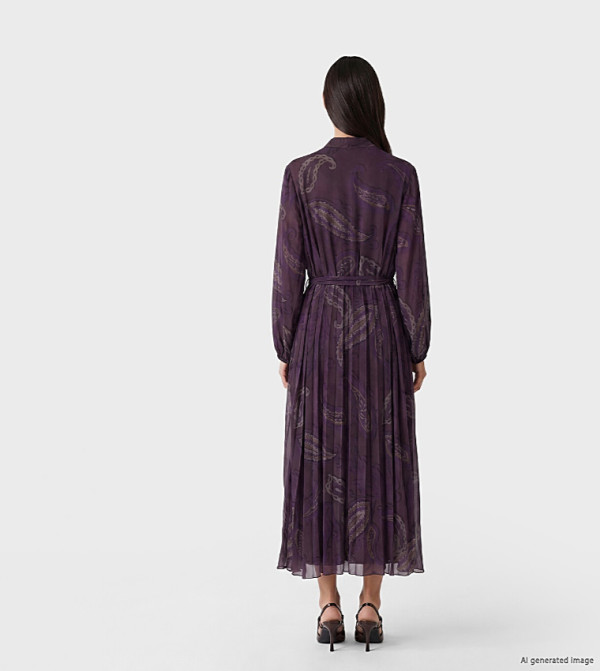 LC Waikiki  Casual Dresses - Purple Shirt & T-Shirt Dresses