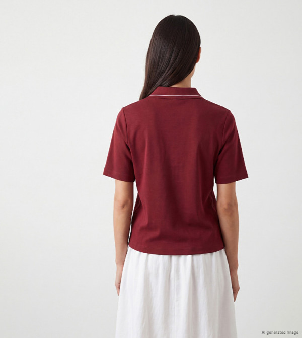 LC Waikiki Polo T-Shirts - Red Polo T-shirts