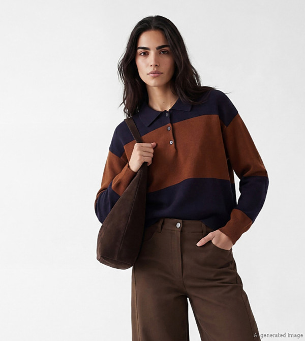 اٍل سي واي كيكي  سترات - كحلي Round Neck Sweaters