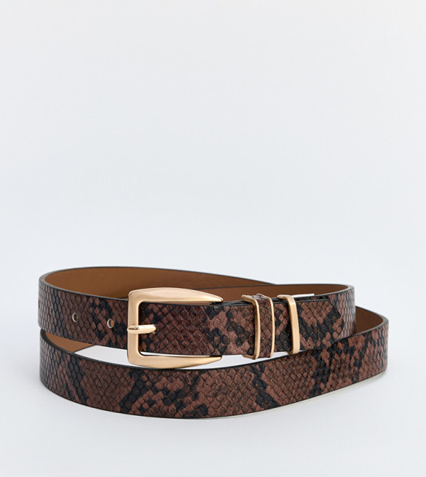 LC Waikiki  Non Leather Belts - Brown Non Leather Belts