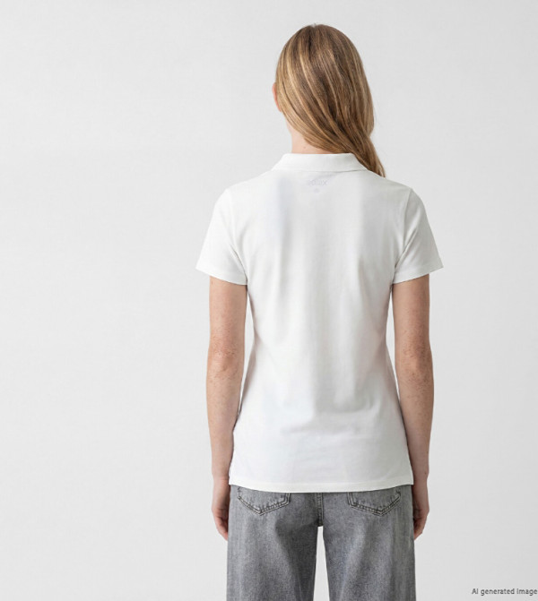 LC Waikiki Polo T-Shirts - White Polo T-shirts