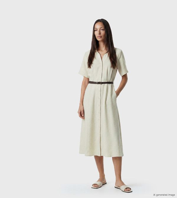 اٍل سي واي كيكي  فساتين ميدي  - بيج Midi Dresses