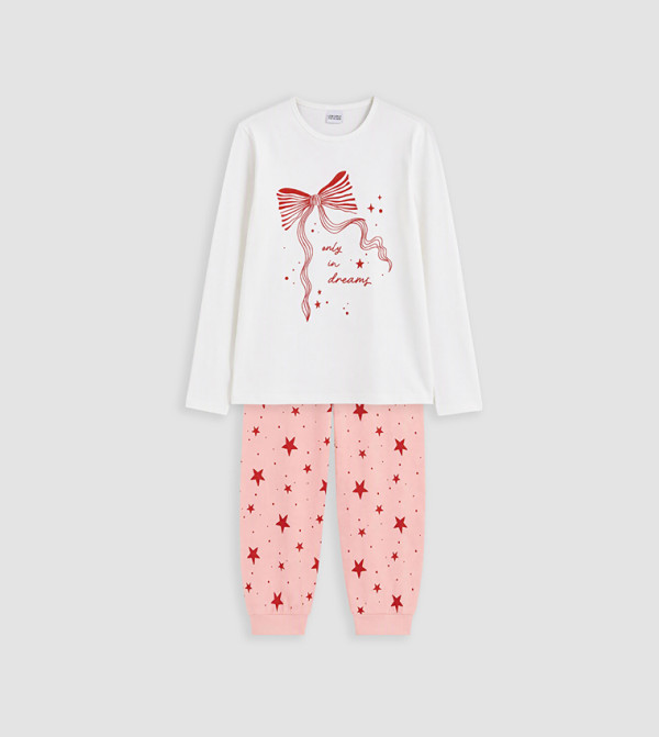 LC Waikiki  Nightwear - White Top & Pyjama Sets