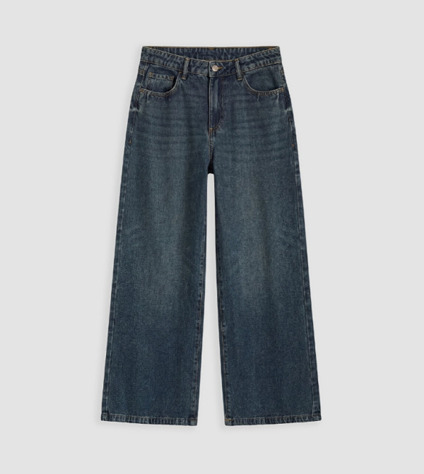 اٍل سي واي كيكي  بناطيل جينز - كحلي Wide Leg Jeans