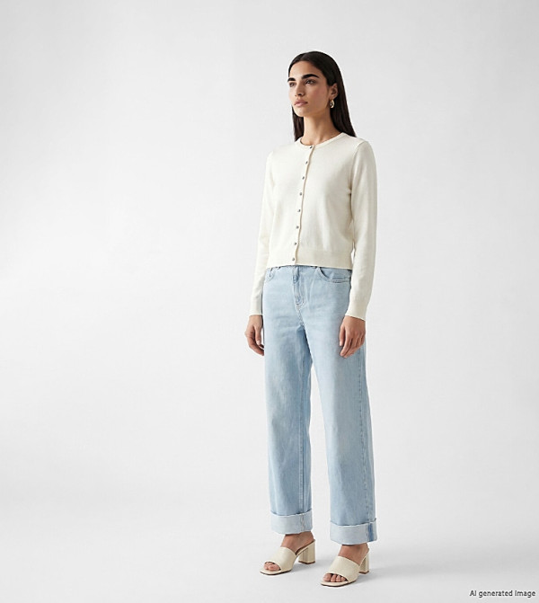 LC Waikiki Sweaters & Cardigans - White Cardigans