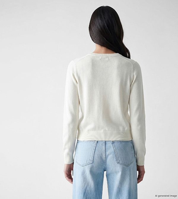 LC Waikiki Sweaters & Cardigans - White Cardigans