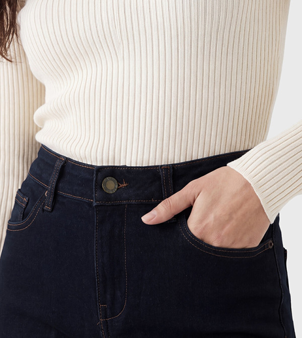 اٍل سي واي كيكي  بناطيل جينز - كحلي Wide Leg Jeans