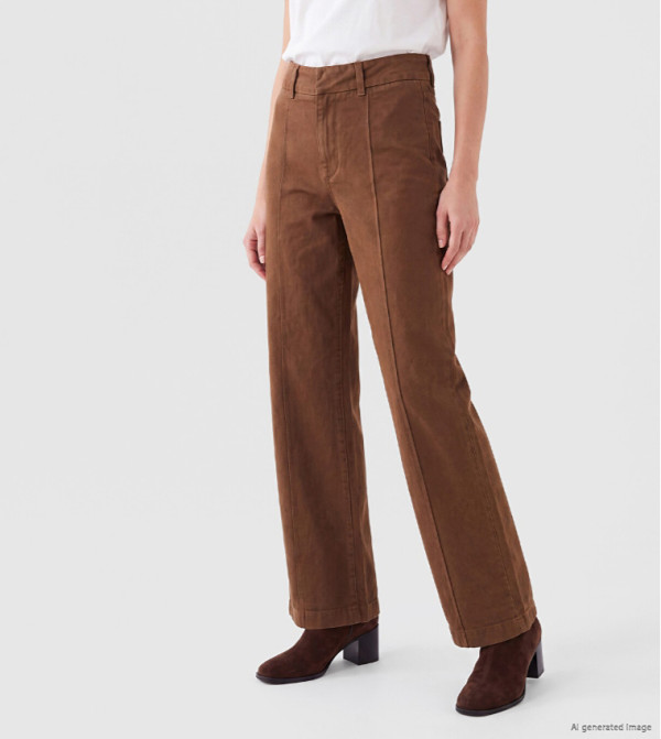 LC Waikiki  Wide Leg Jeans - Brown Wide Leg Jeans
