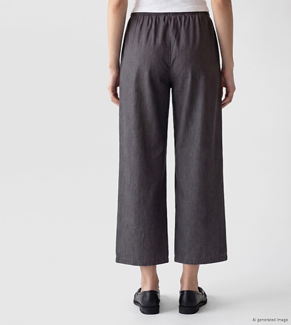 اٍل سي واي كيكي  ساق واسعة - رمادي Wide Leg Jeans