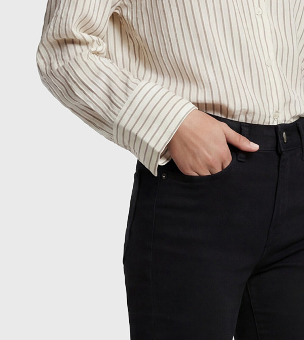 اٍل سي واي كيكي  ساق واسعة - أسود Wide Leg Jeans