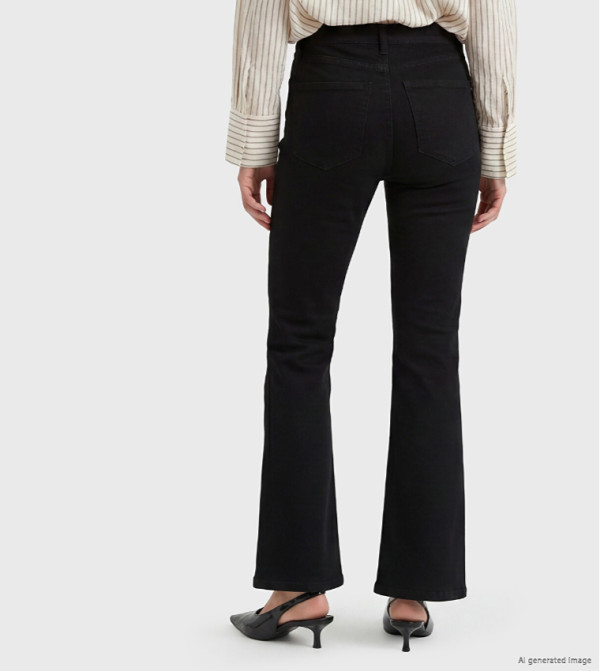 اٍل سي واي كيكي  ساق واسعة - أسود Wide Leg Jeans