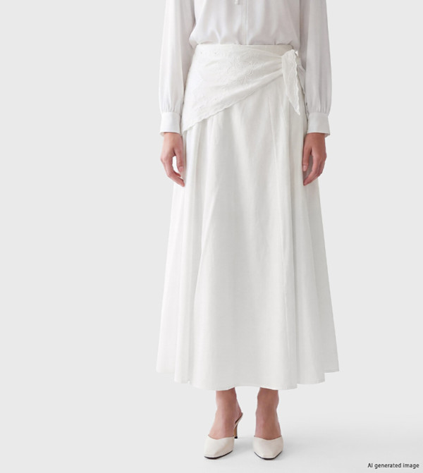 LC Waikiki  Maxi Skirts - White Maxi Skirts