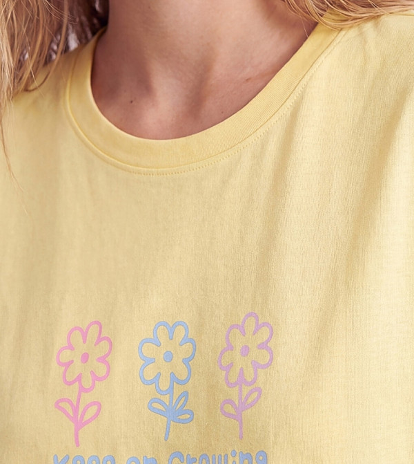 اٍل سي واي كيكي  أطقم بيجاما  - أصفر Pyjama Set