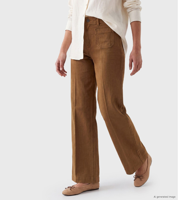 LC Waikiki  Jeans - Tan Wide Leg Jeans