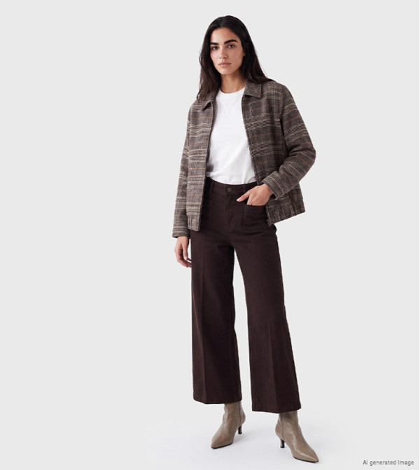 LC Waikiki  Wide Leg Jeans - Brown Wide Leg Jeans