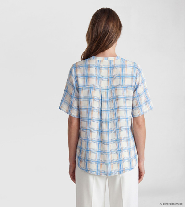 اٍل سي واي كيكي micro-checks - متعدد Casual Tops