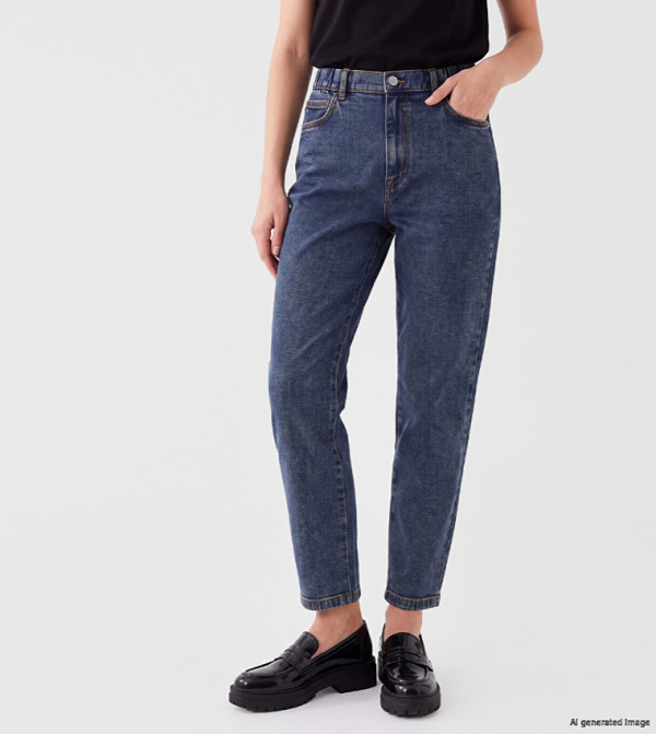 LC Waikiki Mom Jeans - Indigo Mom Jeans