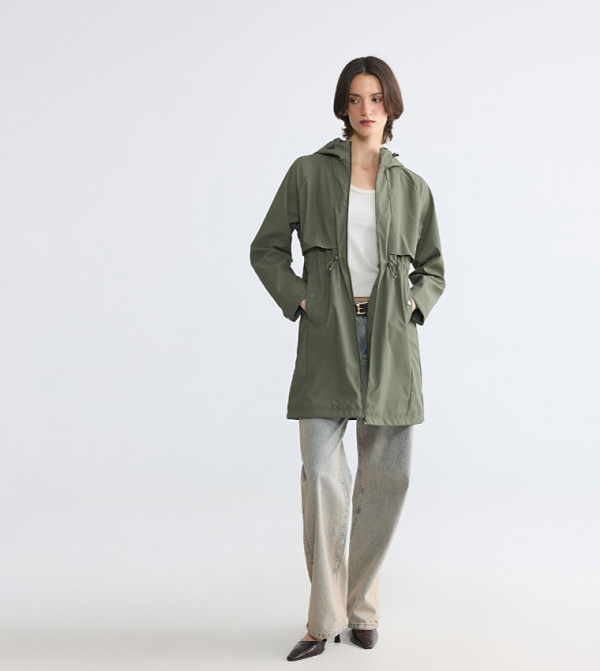 LC Waikiki  Overcoats - Light Green Overcoats