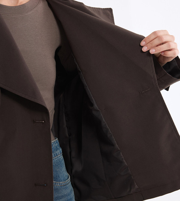 LC Waikiki  Overcoats - Dark Brown Overcoats